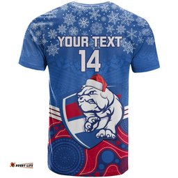 custom bulldogs football christmas t shirt merry xmas 2023 mix aboriginal art
