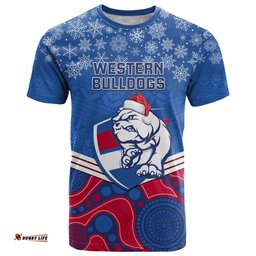 custom bulldogs football christmas t shirt merry xmas 2023 mix aboriginal art