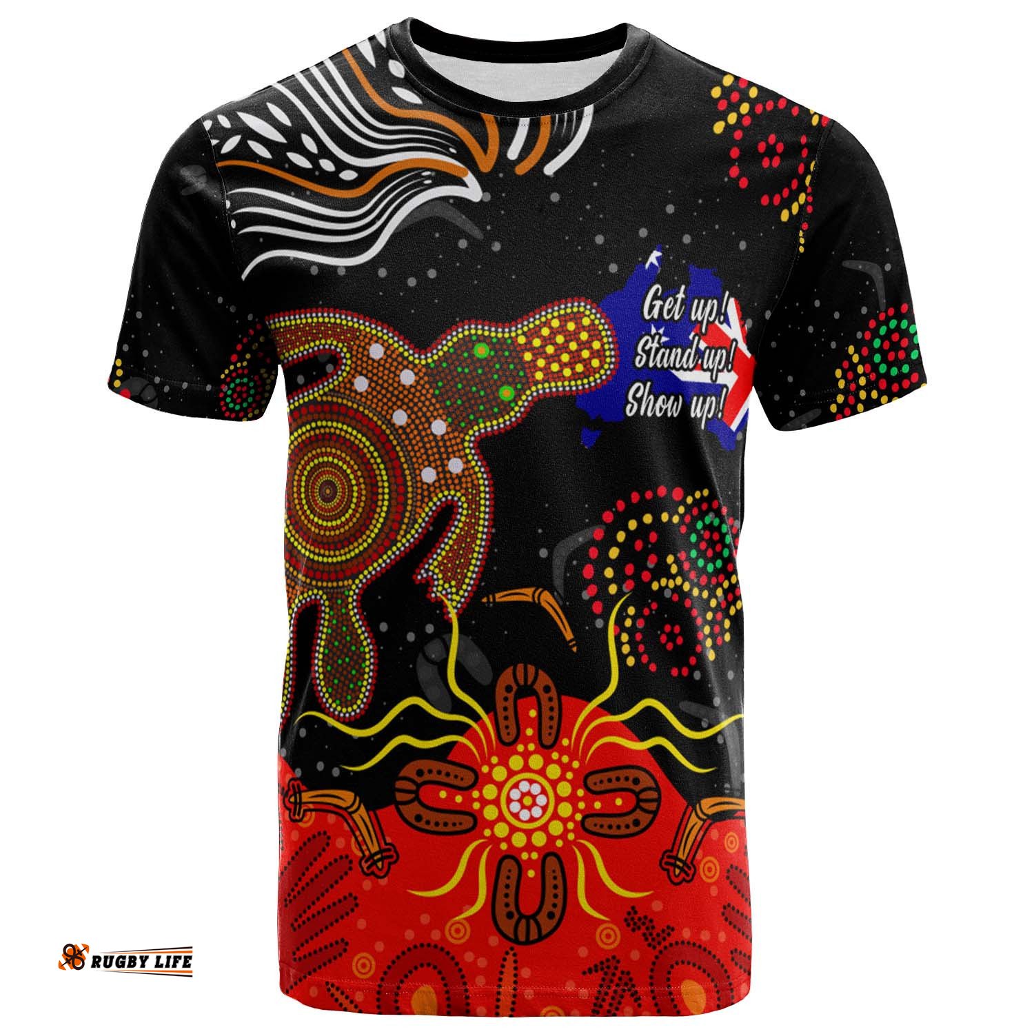 australia naidoc week 2022 t shirt custom naidoc week 2022 with australia flag and aboriginal inspired dot pattern t shirt