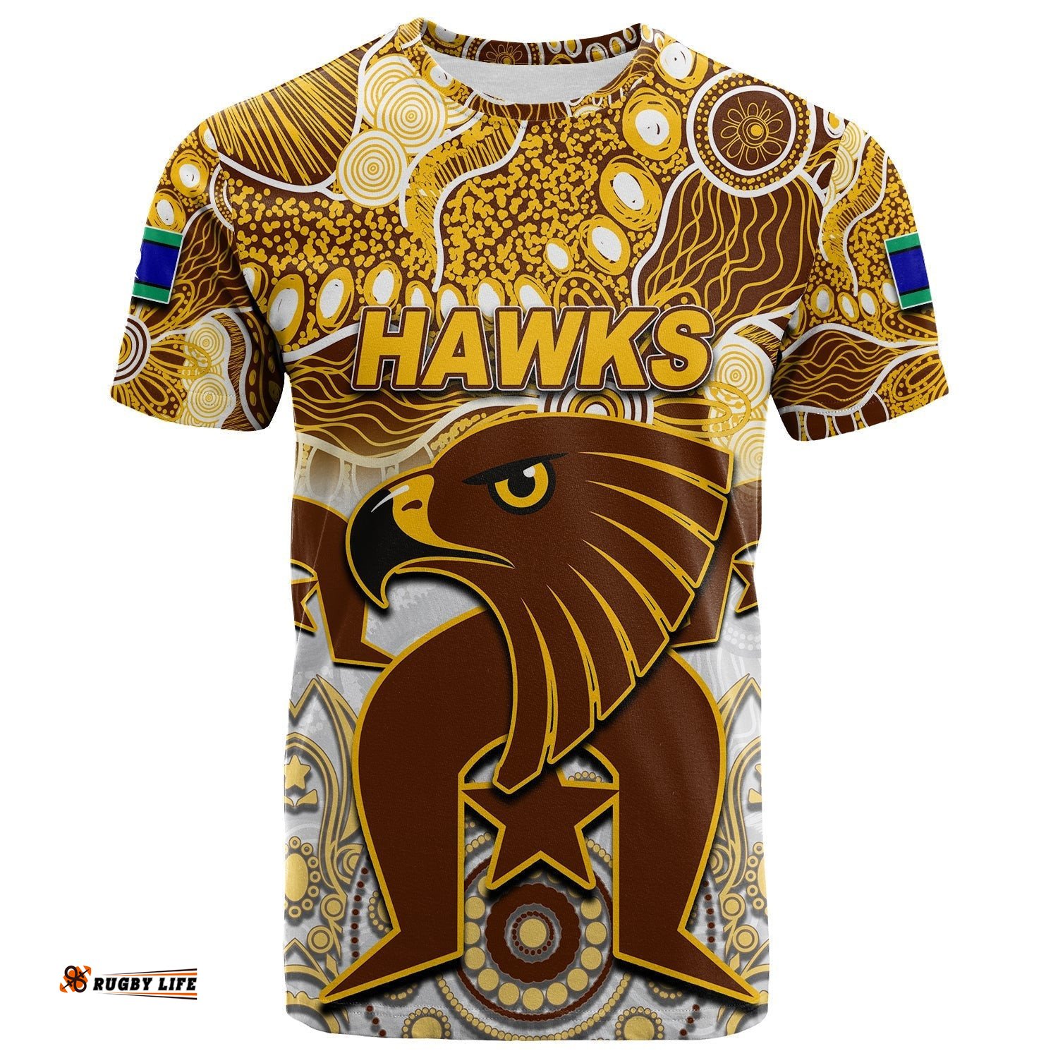 custom personalised hawks australian football torres strait islanders mix aboriginal t shirt
