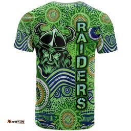raiders rugby naidoc week watercolour dot painting t shirt custom canberra raiders getting up standing up showing up 0