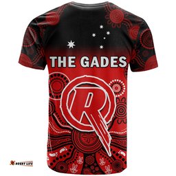 renegades cricket t shirt melbourne gradient aboriginal art