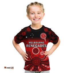renegades cricket t shirt melbourne gradient aboriginal art