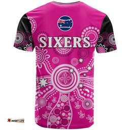 sydney sixers t shirt cricket indigenous australian art ver01