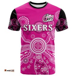 sydney sixers t shirt cricket indigenous australian art ver01