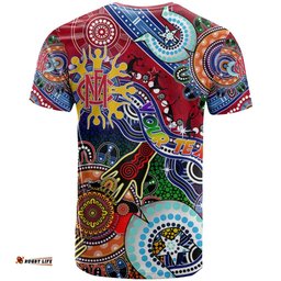custom naidoc week 2024 melbourne demons t shirt australia aboriginal dot painting dt02