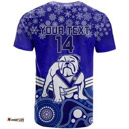 custom bulldogs rugby christmas t shirt merry xmas 2023 mix aboriginal art