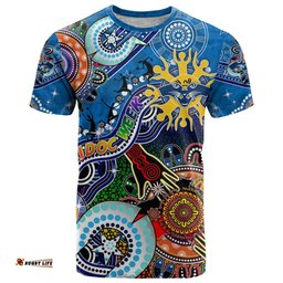 custom naidoc week 2024 geelong cats t shirt australia aboriginal dot painting dt02