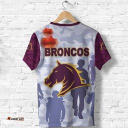 brisbane broncos t shirt anzac day camouflage vibes purple no1