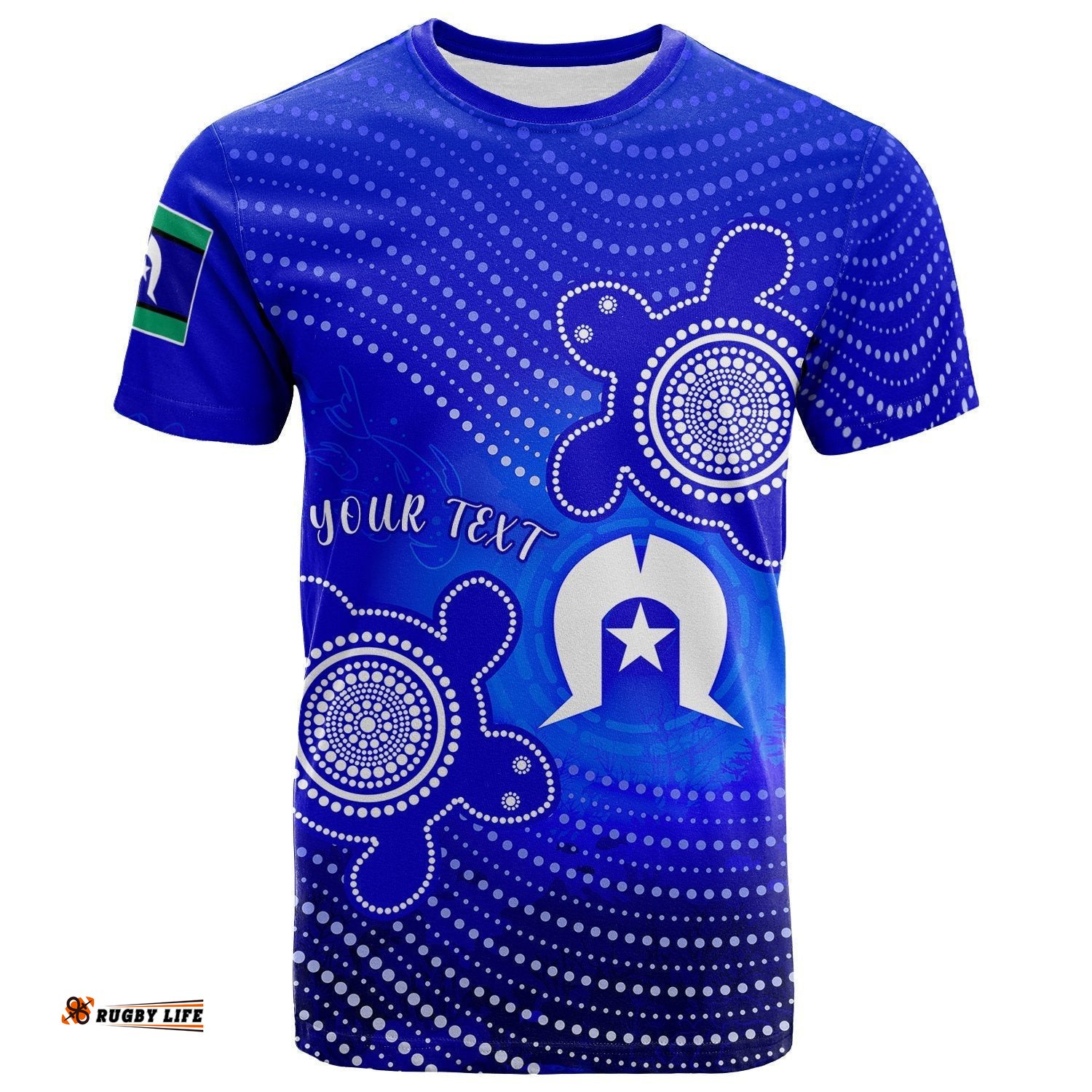 custom torres strait islanders t shirt torres symbol with indigenous turtle