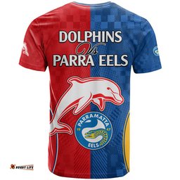 nrl dolphins combine parra eels t shirt sporty style