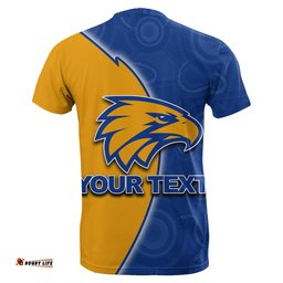 custom personalised west coast eagles t shirt aboriginal patterns half style