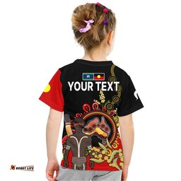 custom personalised naidoc 2023 indigenous t shirt australia map with golden wattle