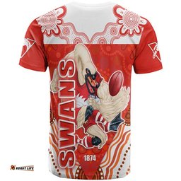 sydney swans aboriginal style t shirt