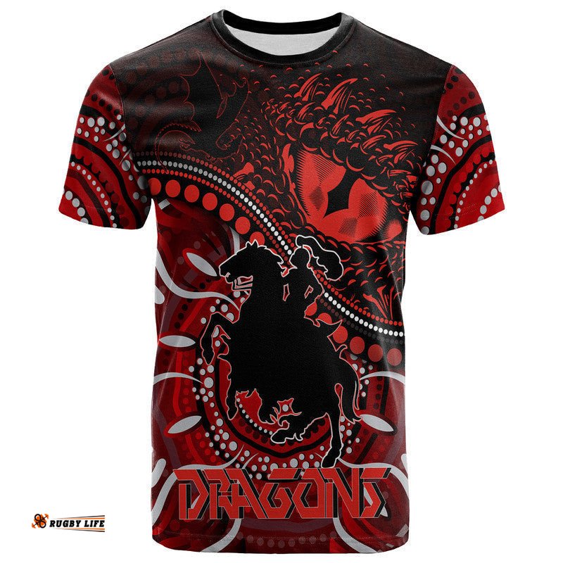 st george illawarra dragons t shirt dragons aboriginal dreamtime style