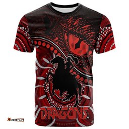 st george illawarra dragons t shirt dragons aboriginal dreamtime style