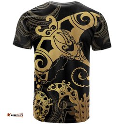 black and gold aotearoa whai t shirt nz stingrays maori curves style