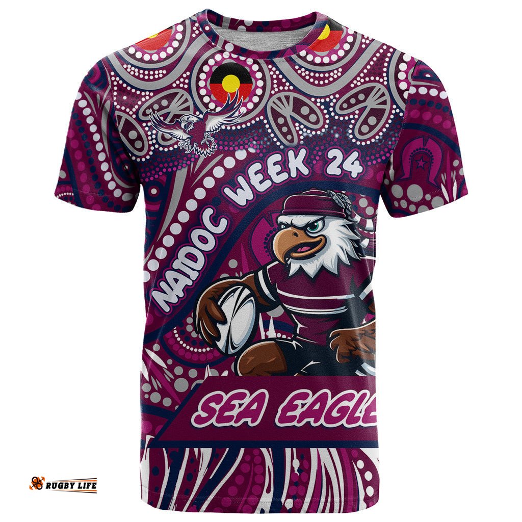 custom australia naidoc week 2024 t shirt sea eagles mascot keep the fire burning dt02