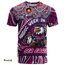 custom australia naidoc week 2024 t shirt sea eagles mascot keep the fire burning dt02