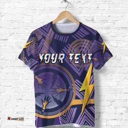 custom personalised melbourne storm t shirt simple indigenous purple