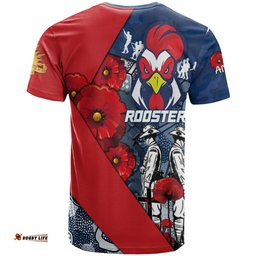 roosters aboriginal rugby anzac t shirt indigenous with poppy nrl 0