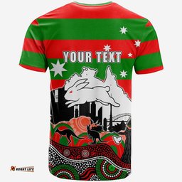 custom personalised rabbitohs rugby t shirt australia day style