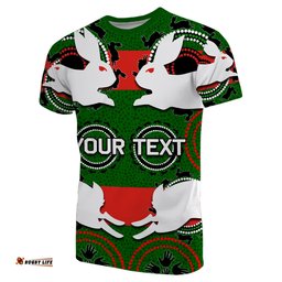custom personalised rabbitohs t shirt aboriginal special