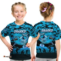 cronulla sutherland sharks anzac 2022 t shirt simple style black