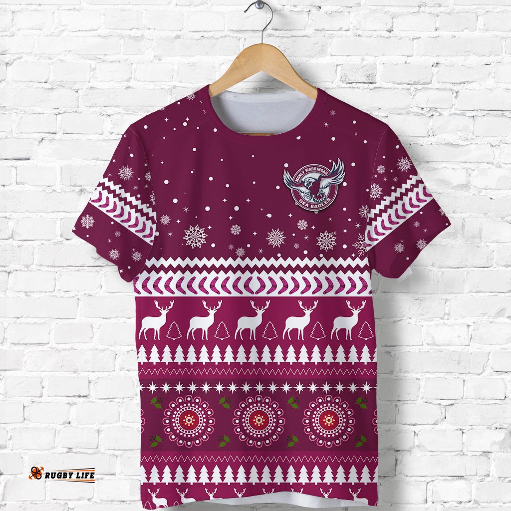 sea eagles christmas t shirt manly warringah