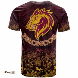 broncos rugby t shirt custom broncos animals in aboriginal art t shirt