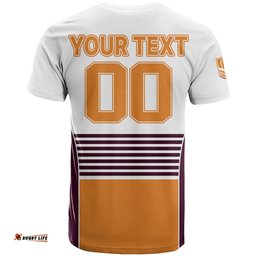 custom text and number 2023 brisbane broncos nrl t shirt no2