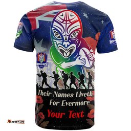 warriors rugby t shirt custom remember them red poppy flowers t shirt