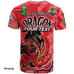st george rugby t shirt custom the saints proud inspired true dragon aboriginal patterns t shirt