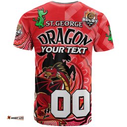 st george rugby t shirt custom the saints proud inspired true dragon aboriginal patterns t shirt