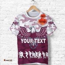 custom personalised manly warringah t shirt sea eagles anzac day camouflage vibes