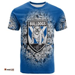 canterbury bankstown bulldogs t shirt polynesian hibiscus tropical vintage nrl