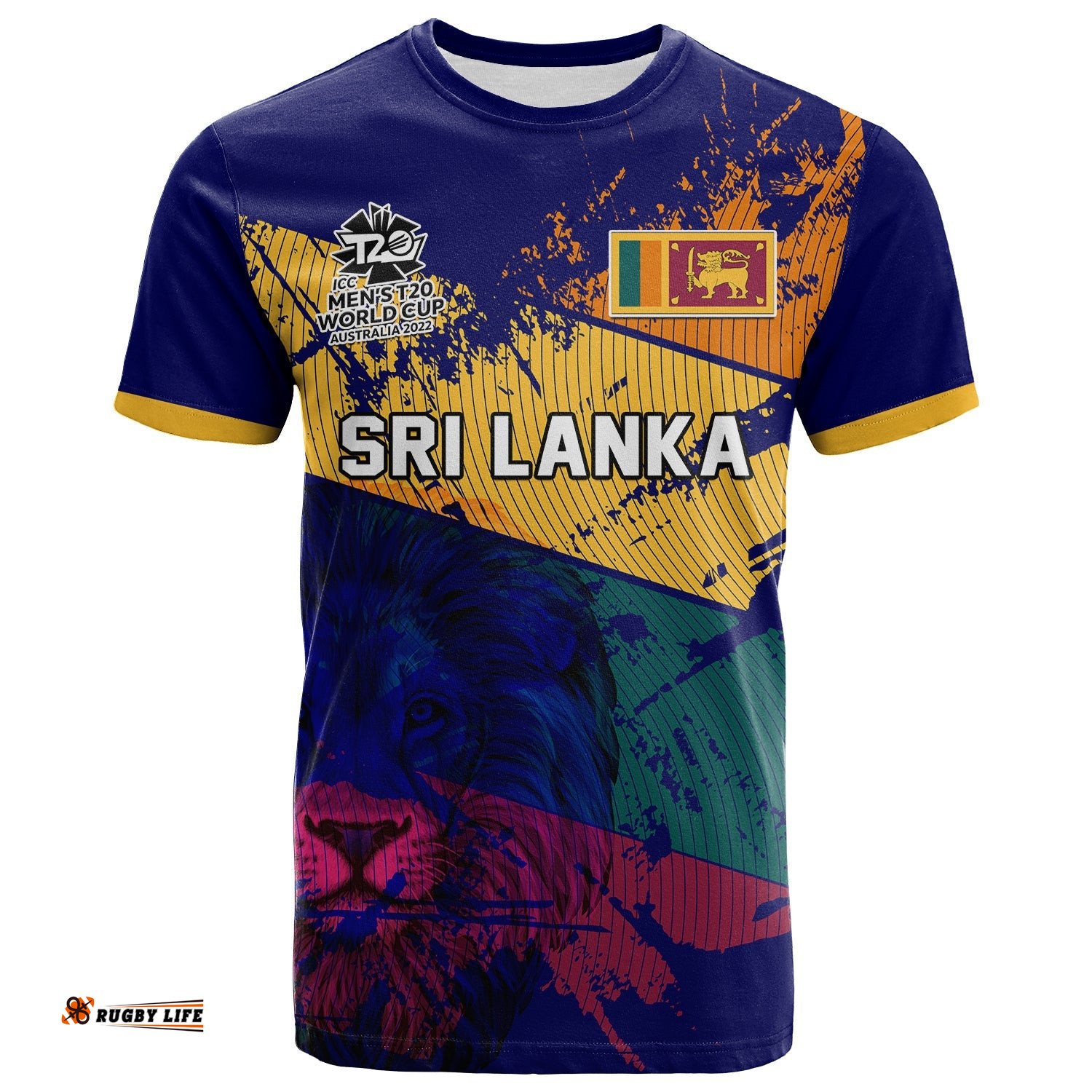 sri lanka cricket t shirt the lions mens t20 world cup