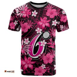 australian sixers cricket t shirt baeuty pacific hibiscus and polynesian pattern