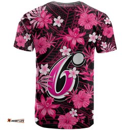 australian sixers cricket t shirt baeuty pacific hibiscus and polynesian pattern