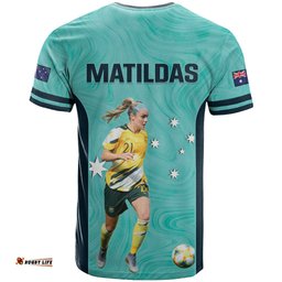 australia soccer t shirt ellie carpenter matildas turquoise
