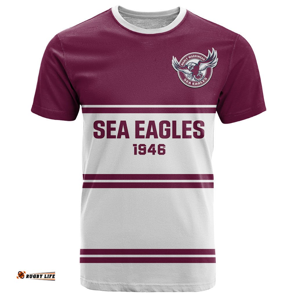 sea eagles rugby t shirt manly warringah white sporty style