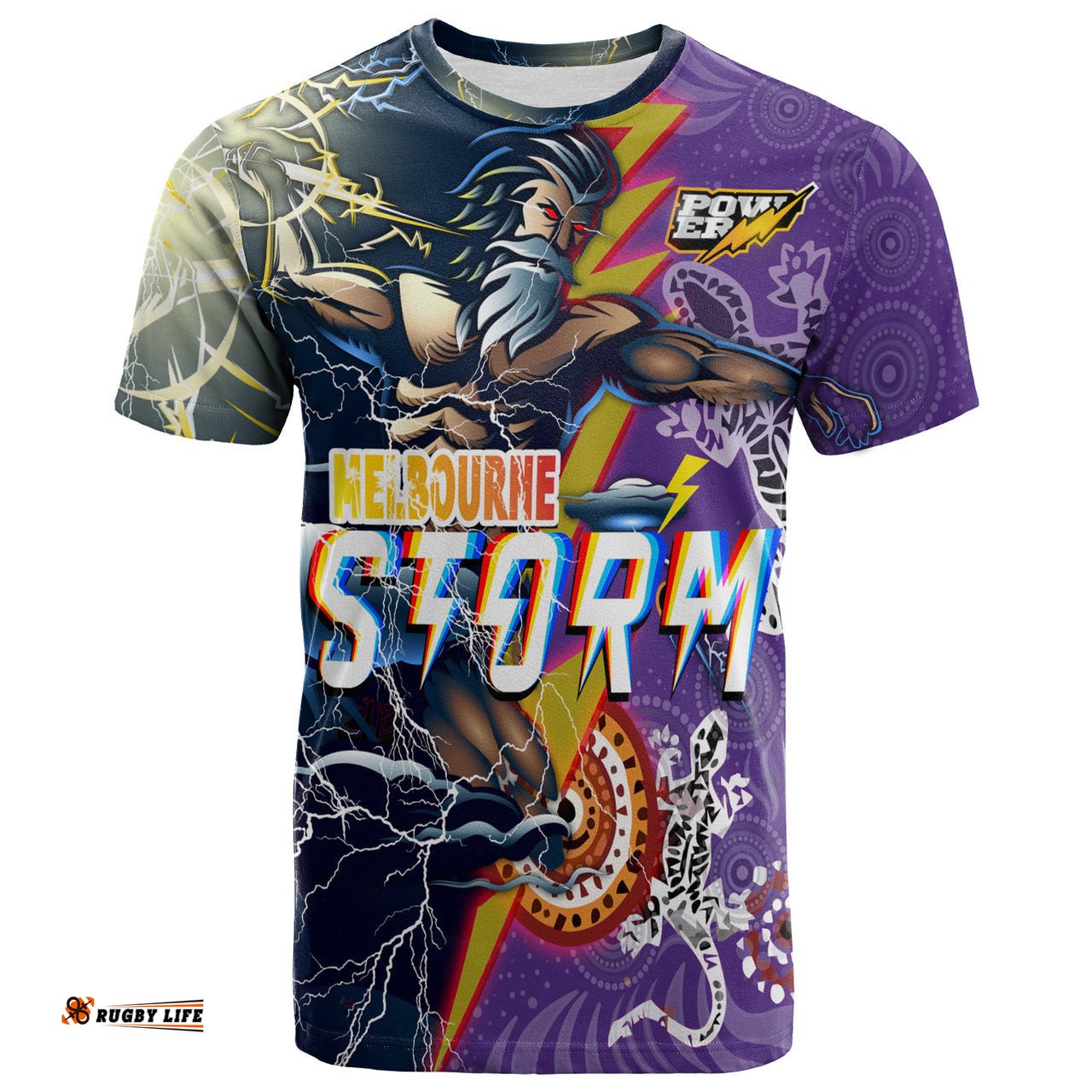 storm aboriginal rugby t shirt super storm thunder power