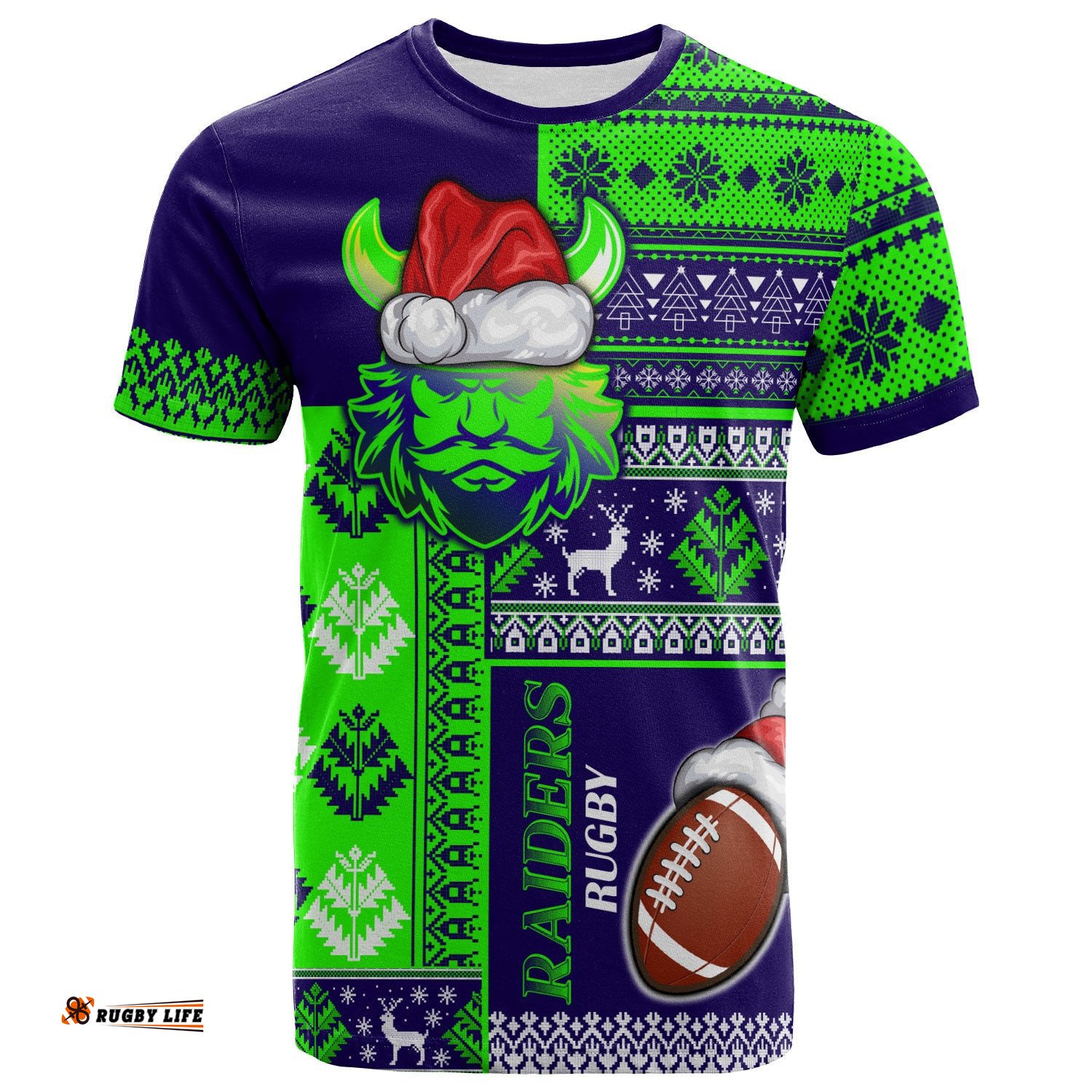 raiders rugby t shirt custom christmas snowflakes warriors mascot t shirt