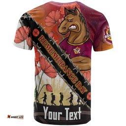 broncos rugby t shirt custom remembrance day lest we forget t shirt