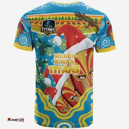 titans rugby christmas t shirt custom merry titans christmas indigenous t shirt