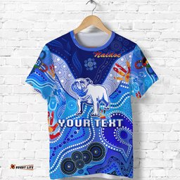 canterbury bankstown bulldogs customize t shirts naidoc gradient blue