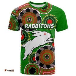 custom personalised rabbitohs rugby aboriginal vibe t shirt