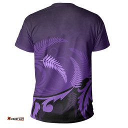silver fern new zealand t shirt purple