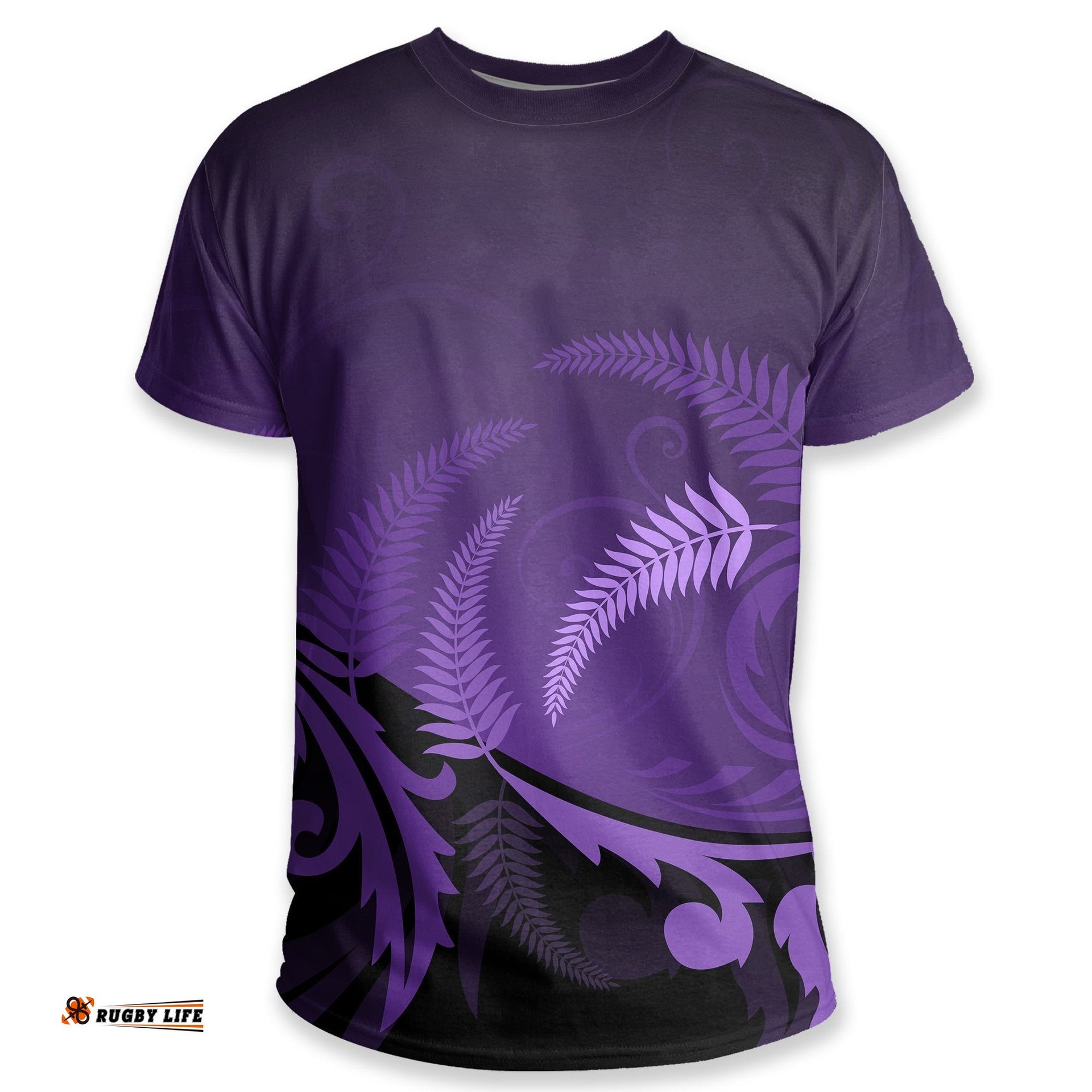 silver fern new zealand t shirt purple