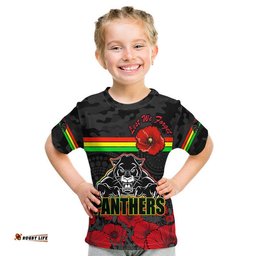 panthers rugby anzac t shirt angry panther camouflage with poppy